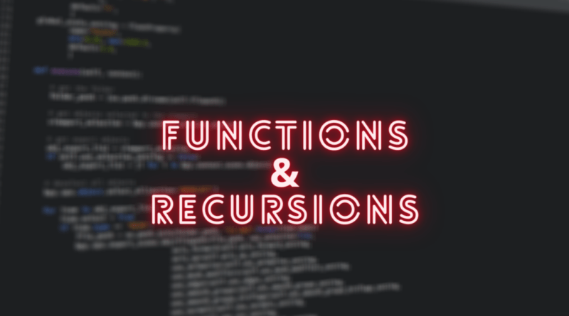 functions and recursion in Python