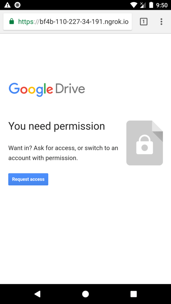 google drive request acess