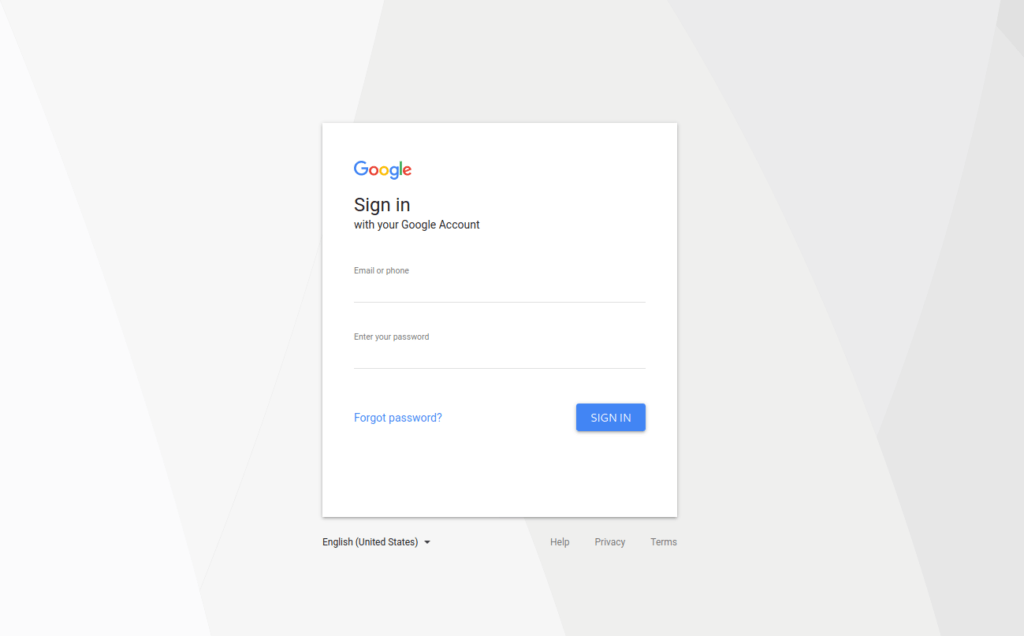 Gmail Login Page - Phishing Page