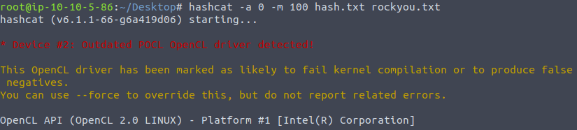 Tryhackme - Crack the hash hashcat SHA-1