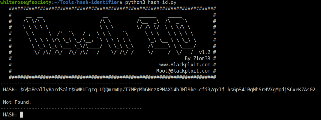 Tryhackme - Crack the hash Hash-identifier Hash not identified