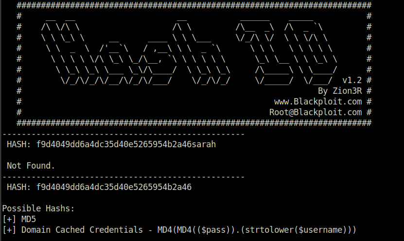 Tryhackme - Linux Strength Training Identifying MD4 with hash-identifier