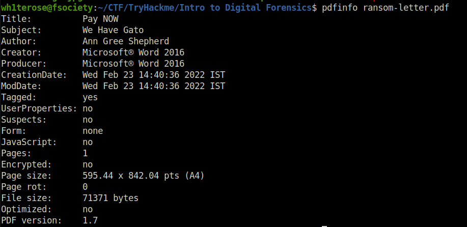 Tryhackme - Intro To Digital Forensics Tryhackme - Intro To Digital Forensics