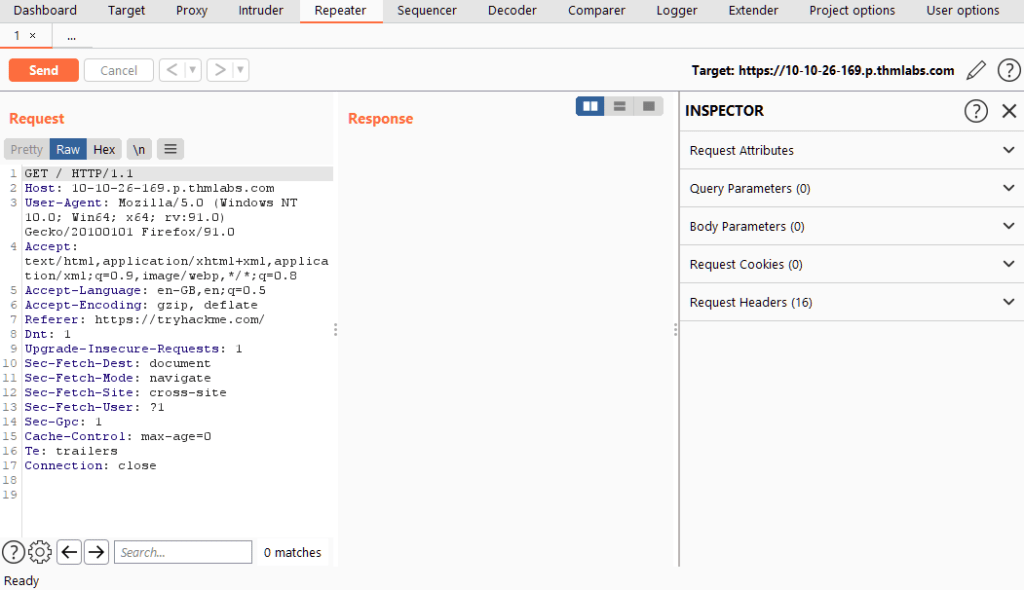 Tryhackme - Burpsuite: Repeater request capture