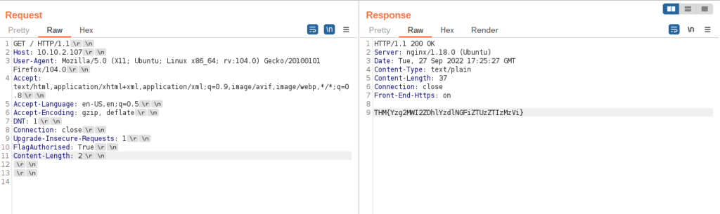 Tryhackme - Burpsuite: Repeater Request and Response