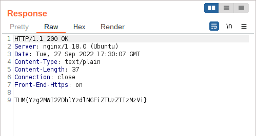 Tryhackme - Burpsuite: Repeater Response