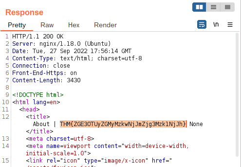 Tryhackme - Burpsuite: Repeater Task 8 flag
