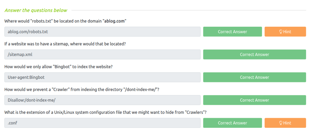 Tryhackme - Google Dorking Task 4 - Beepboop - Robots.txt
