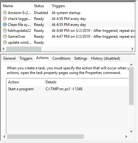 Tryhackme - Investigating Windows nc.ps1