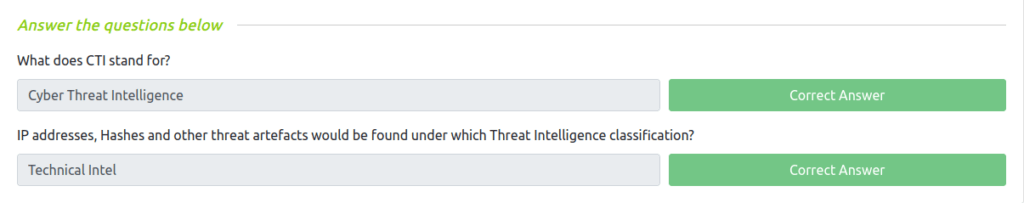 Tryhackme - Intro to Cyber Threat Intel Task 2 - Cyber Threat Intelligence