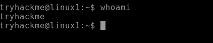 Tryhackme - Linux Fundamentals Part 1 whoami