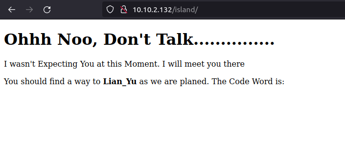 Tryhackme - Lian_Yu /island directory