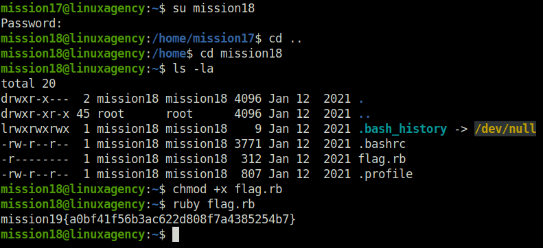 Tryhackme - Linux Agency mission 29 flag