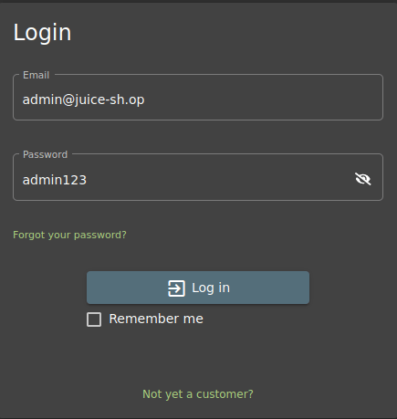 Tryhackme - OWASP Juice Shop Login