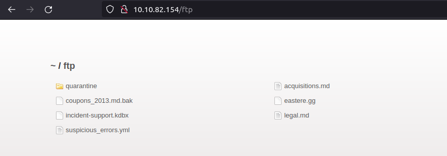 Tryhackme - OWASP Juice Shop ftp