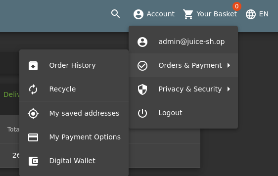 Tryhackme - OWASP Juice Shop Order History