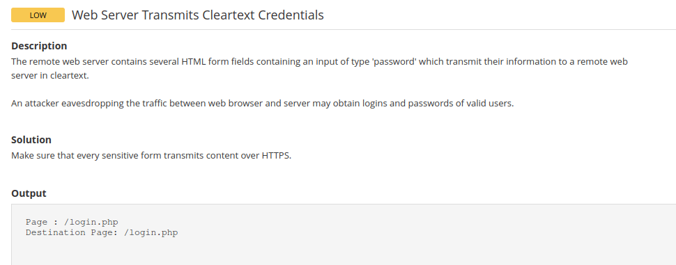 Tryhackme - Nessus Web Server Transmits Cleartext Credentials