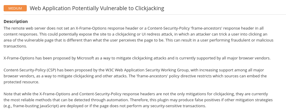 Tryhackme - Nessus clickjacking