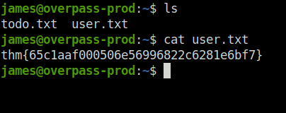 Tryhackme - Overpass user.txt