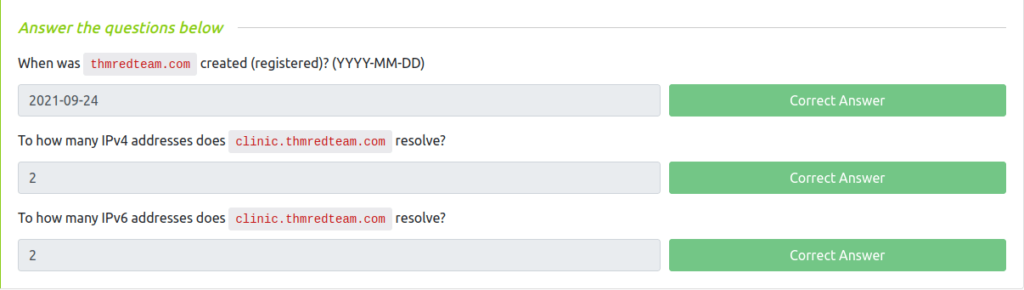 Tryhackme - Red Team Recon Task 3 - Built-in Tools