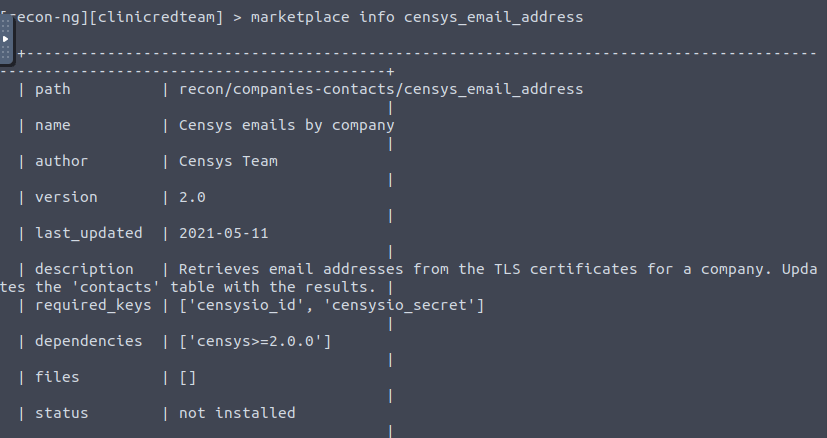 Tryhackme - Red Team Recon censys email address module