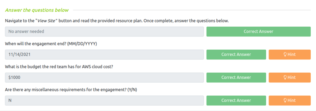 Tryhackme - Red Team Engagements Task 7 - Resource Plan