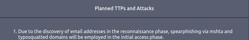 Tryhackme - Red Team Engagements Planned TTPs and Attacks