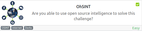 Tryhackme - OhSINT Tryhackme - OhSINT