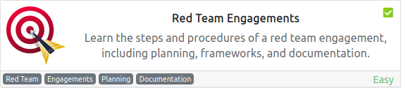 Tryhackme - Red Team Engagements Red Team Engagements