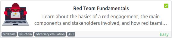 Tryhackme - Red Team Fundamentals Red Team Fundamentals