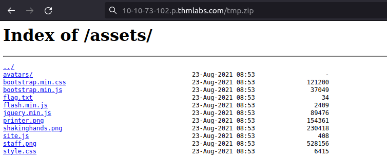 Tryhackme - Walking An Application Index of /assets/