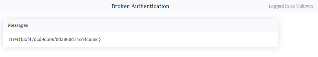 Tryhackme - SQL Injection Lab Broken Authentication Flag