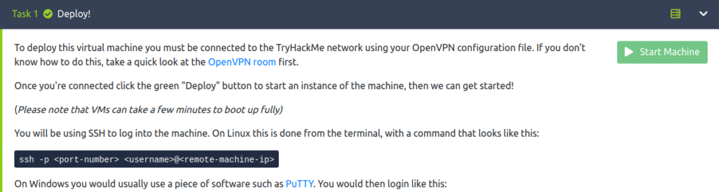 Tryhackme - Sudo Security Bypass Task 1 - Deploy!