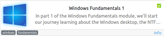 Tryhackme - Windows Fundamentals 1 Windows Fundamentals 1