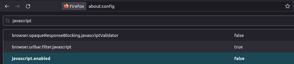 Tryhackme - Year of the Rabbit about:config
