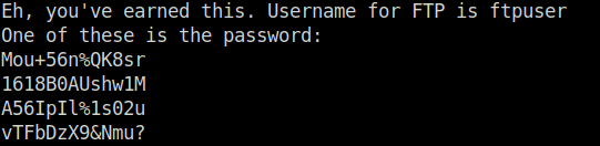 Tryhackme - Year of the Rabbit FTPuser wordlist