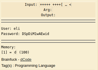 Tryhackme - Year of the Rabbit Brainfuck decoder