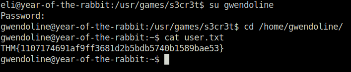 Tryhackme - Year of the Rabbit user.txt