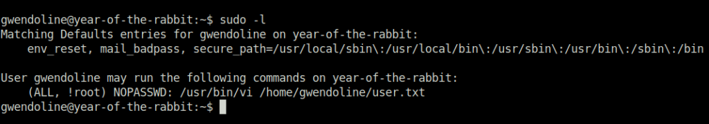 Tryhackme - Year of the Rabbit sudo -l