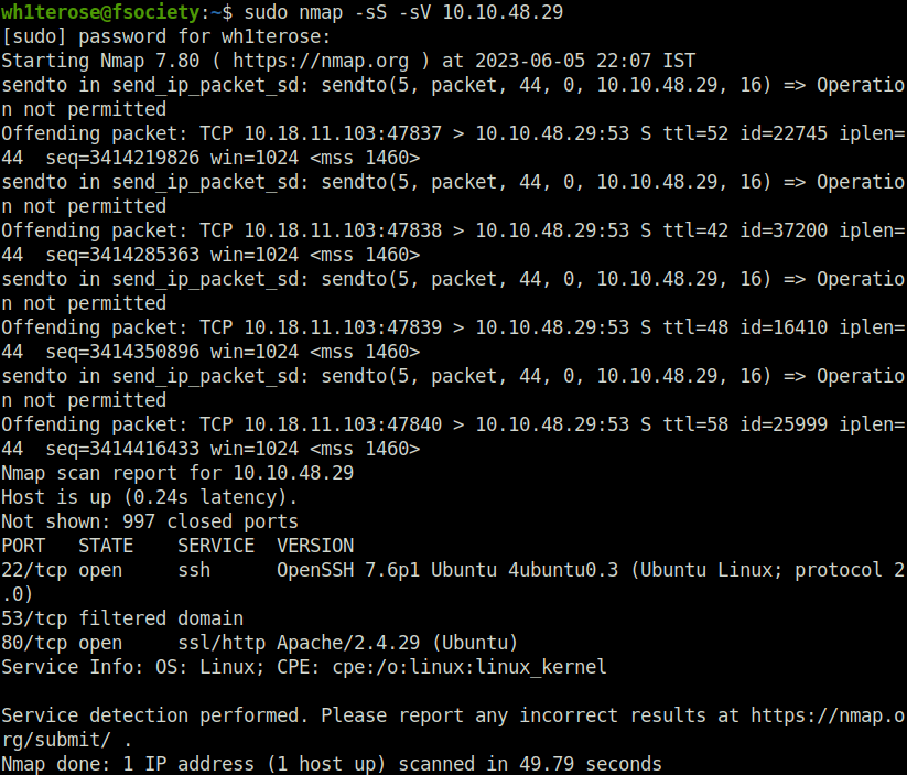 Tryhackme - Blog nmap scan