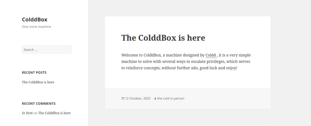 Tryhackme - ColddBox (Easy) Coldbox WordPress CMS