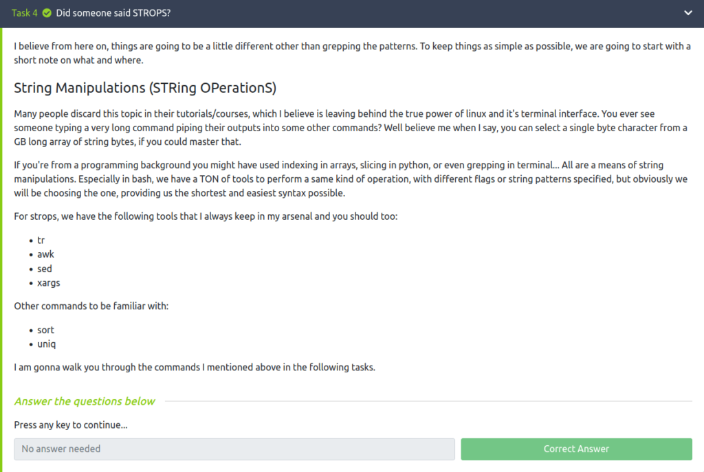 Tryhackme - Linux Modules Task 4 - Did someone said STROPS?