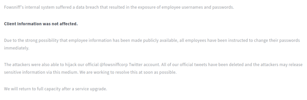 Tryhackme - Fowsniff CTF Fowsniff breached