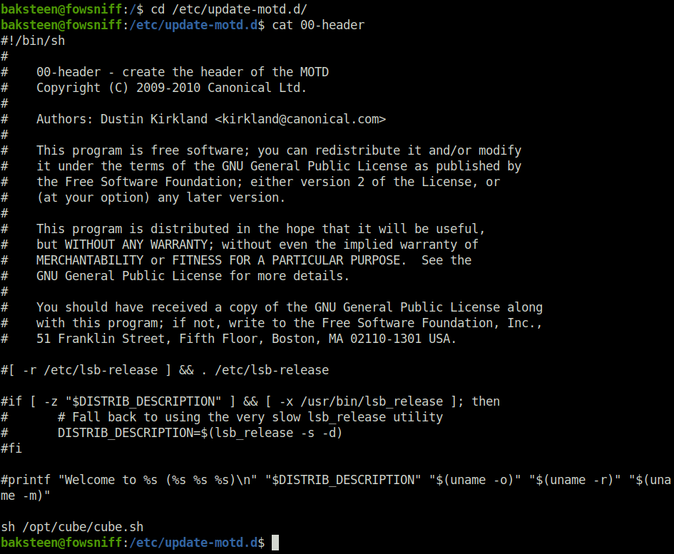 Tryhackme - Fowsniff CTF /etc/update-motd.d