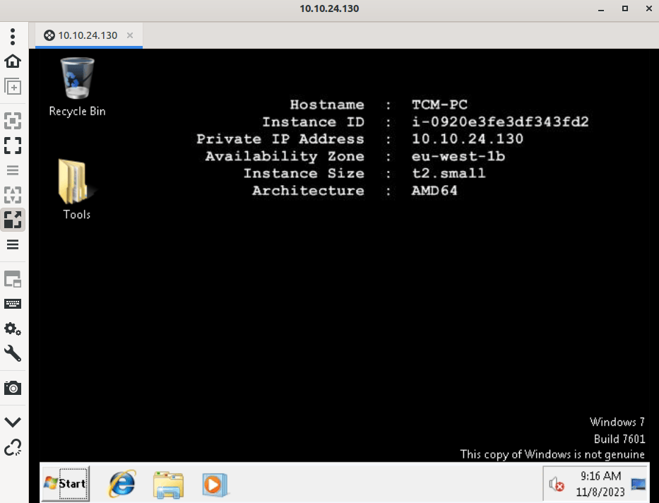 Tryhackme - Windows PrivEsc Arena RDP into machine