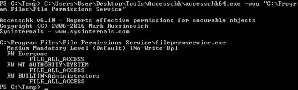 Tryhackme - Windows PrivEsc Arena File permission service
