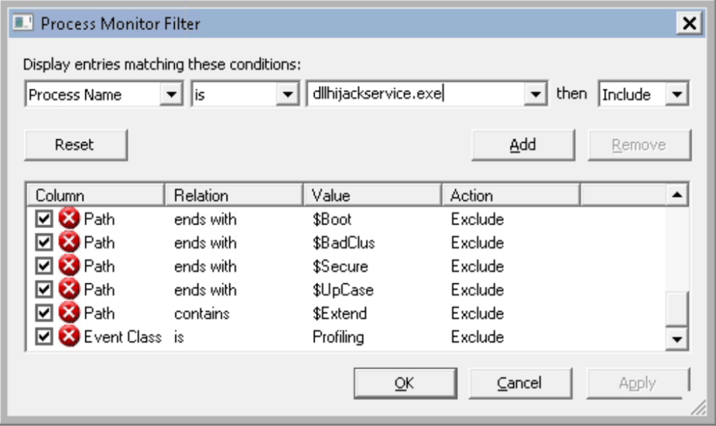 Tryhackme - Windows PrivEsc Arena Process Monitor filter